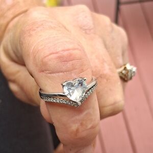 925 STERLING SILVER STAMPED SIZE 9 CUBIC ZERCONIA